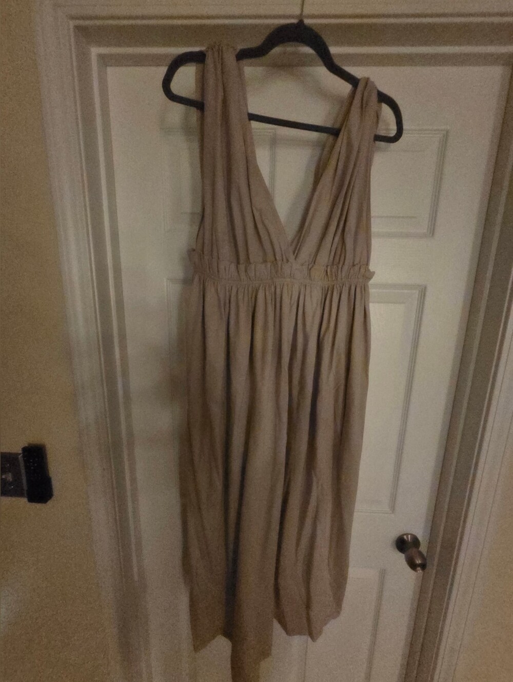 ZARA Deep Plunge Maxi Dress